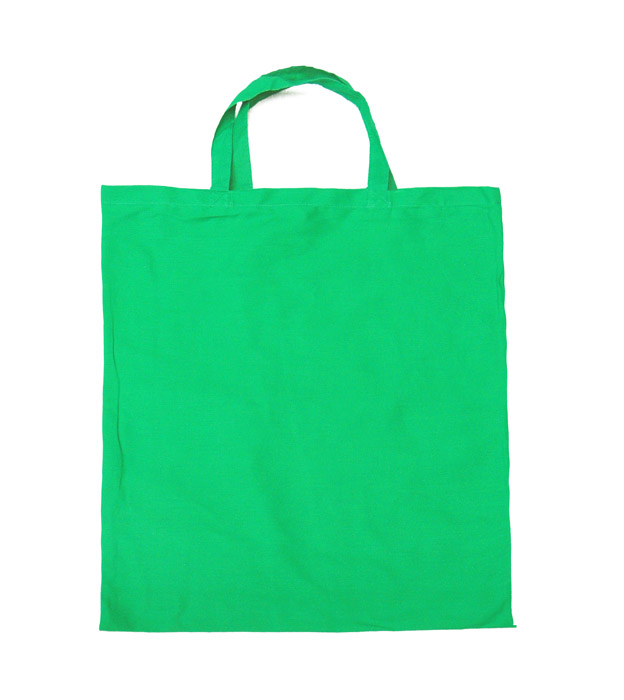 Žalias medvilninis krepšelis