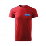 Tshirt marškinėliai su reklaminiu užrašu