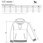 Džemperio Malfini MOON 421 matmenys