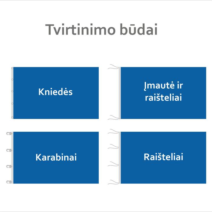 Vėliavų tvirtinimo būdai